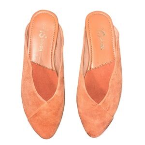 Yosi Samra Adobe Valentina Suede Mules 
Size 8